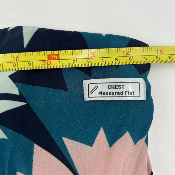 Adriana Degreas Silk Blue Floral Strapless Dress - Picture 5 of 8